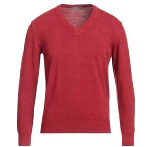 Men's Club Monaco light weight Marino wool sweater. Burnt orange sexy sz XL.